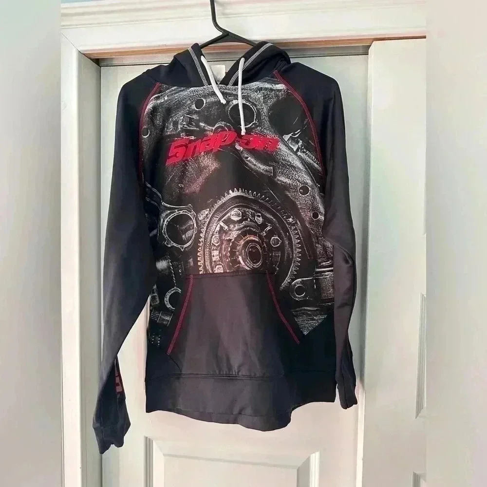 SNAP ON TOOLS MEN S Hooded SWEATSHIRT PULLOVER HOODIE Engine Gears ONE OF A KIND